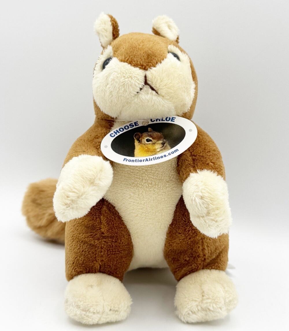 Frontier Airlines Choose Chloe Chipmunk 2012 Plush Stuffed Squirrel Controversy